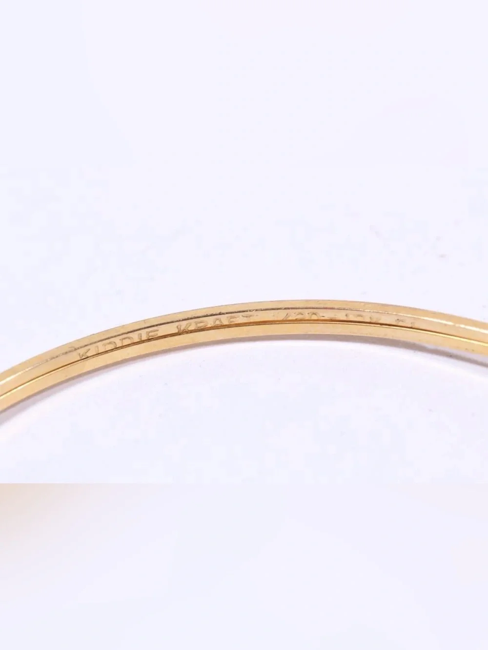 Vintage group of gold filled baby bangle and cuff bracelets including Krementz